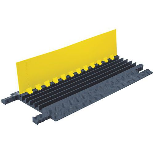 PROTECTEUR CÂBLE 5 CANAUX GRIP GUARD® 42X6X91CM JAUNE/GRIS - CHECKERS