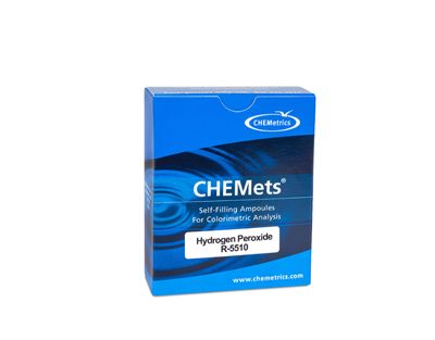 Recharge pour Kit d’analyse visuelle du Peroxyde d'hydrogène, 0-0,8 / 1-10 ppm. NBB002 Type: CHEMets. 30 unités, marque Chemetrics - Ref.: NBB009_0