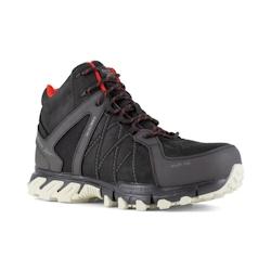 Reebok - Chaussures de sécurité montantes noire et rouge en cuir imperméable embout aluminium TRAIL GRIP S3 SRC Noir / Rouge Taille 42 - 42 noir ma_0