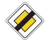 Signalisation d'interdiction et de priorité type AB7 - panneau de fin de caractère prioritaire - format miniature et petite_0