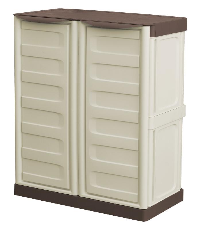 SODISE - Armoire d'atelier en PVC avec étagère de rétention - 09084 - L.700xl.390xh.855mm - 10 kg_0