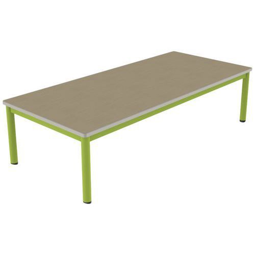 TABLE CARÉLIE MOB 180X80 T1 STR POLY. HM. BEIGE/VERT AC - MOBIDECOR