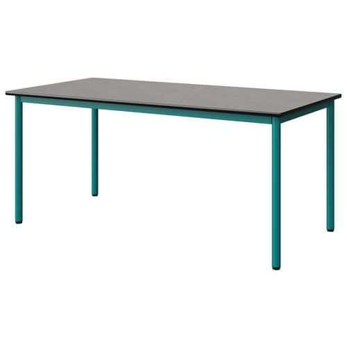 TABLE MALIBU 160X80 T5 4P STRA BÉTON F186/NOIR BLEU 5018