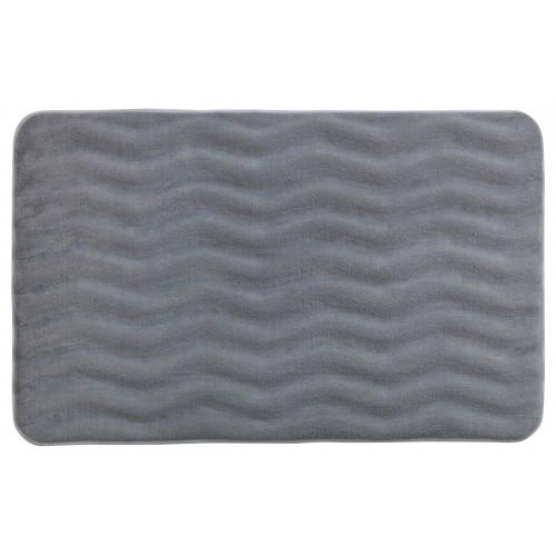 TAPIS DE BAIN MÉMOIRE DE FORME WAVES GRIS CLAIR, 50 X 80 CM WENKO