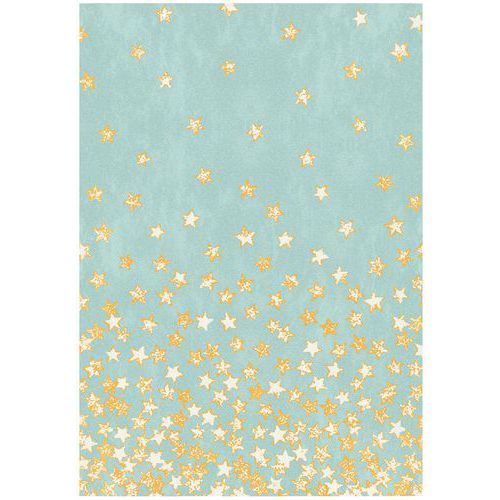 TAPIS FEUILLES 120X170 CM - BLEU CLAIR - PAPERFLOW
