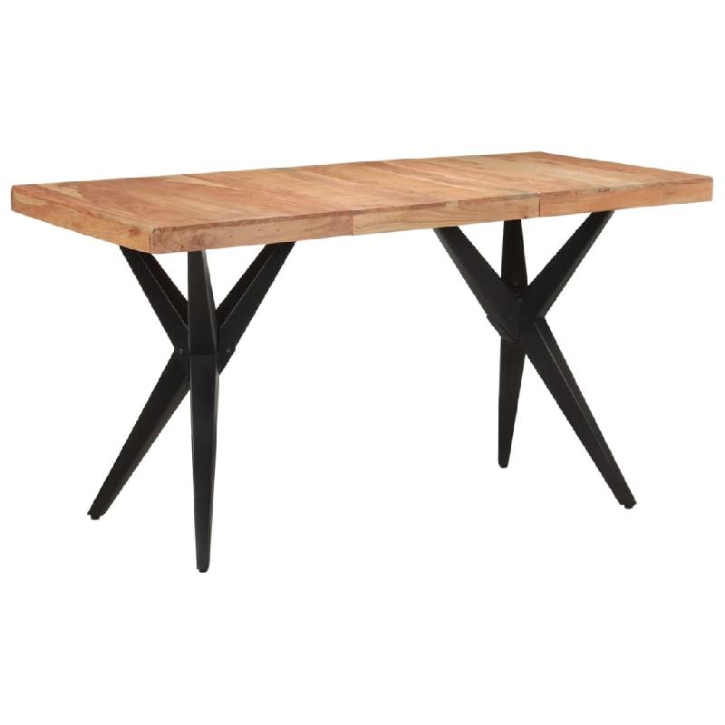 VidaXL Table à dîner noir 140x70x76 cm bois d'acacia solide  Modèle Helios Confort - 351640_0