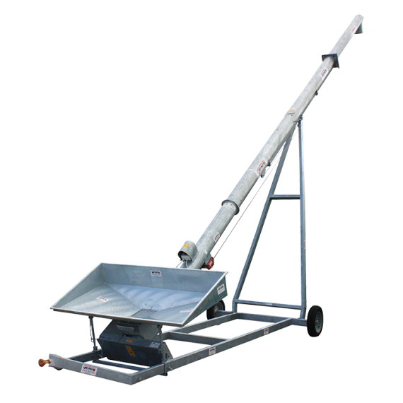 Vis à grains sur chariot mobile - déchargement réglable 0,6 à 1,10 m - 15 m Ø 250 - galvanisée_0