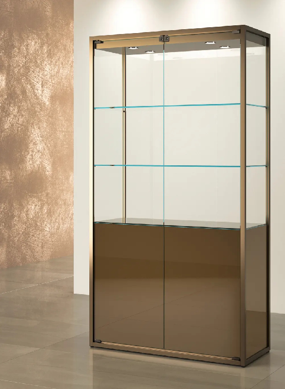 Vitrine TM/95VMVA - Gold - vitrine d'exposition en verre pour musées et collectionneurs_0