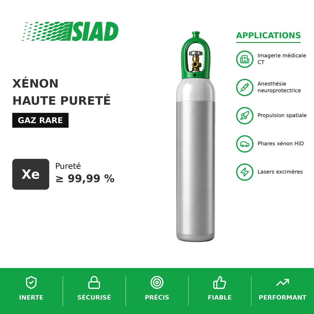 Xénon (Xe) SIAD - Gaz rare pour imagerie médicale, propulsion spatiale et éclairage automobile_0
