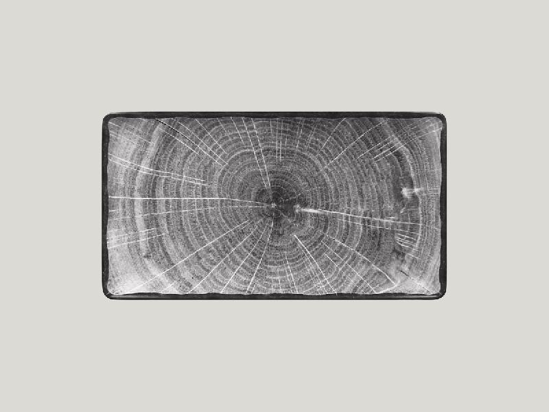 ASSIETTE PLATE RECTANGULAIRE GRIS PORCELAINE 33,5X18 CM WOODART RAK