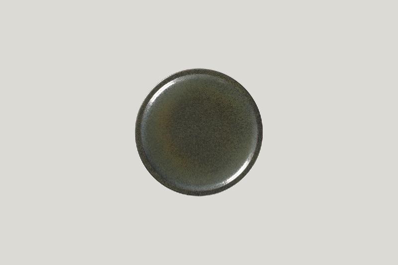 ASSIETTE COUPE PLATE ROND NOIR PORCELAINE Ø 16 CM RAKSTONE EASE
