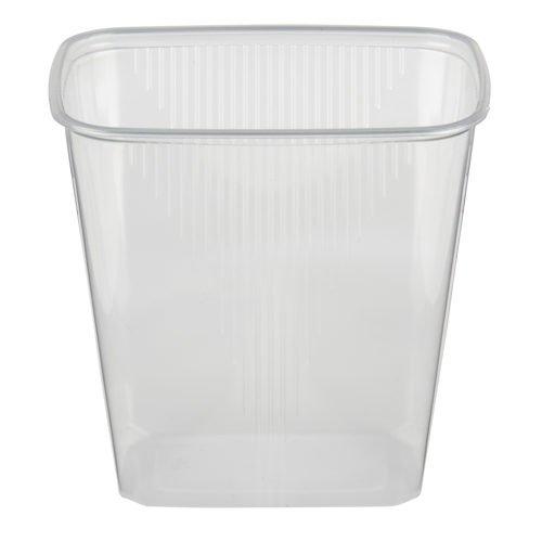 100 BARQUETTES D'EMBALLAGE PAPSTAR, PP, CARRÉES, 500 ML 10,1 CM X 8,1 CM X 10,8 CM, TRANSPARENTES