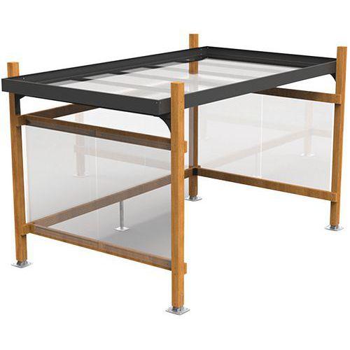 ABRI VÉLOS NATURELLI 4 X 25 GRIS ANTHRACITE - ABRI PLUS