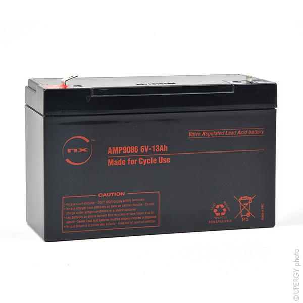 BATTERIE PLOMB AGM NX 13-6 CYCLIC 6V 13AH F6.35_0