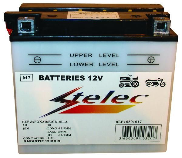 BATTERIE YB18L-A +DROITE + PACK ACIDE