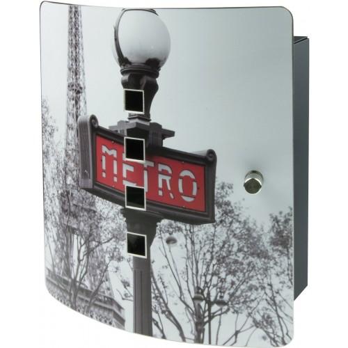 BOÎTE À CLÉS - À MOTIF CONTEMPORAIN MÉTRO - EN INOX - 6204/10 NI BURG WACHTER