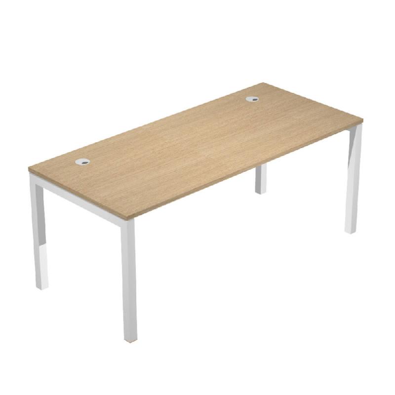 BUREAU EMINENCE 180 X 80 CM  PLATEAU CHENE PIETEMENT ARCHE BLANC