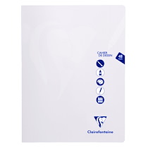 CAHIER DESSIN PIQUÉ MIMESYS 24X32CM 48 PAGES UNI INCOLORE - INCOLORE - LOT DE 10