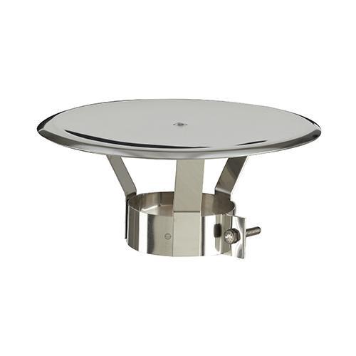 Chapeau pare-pluie finition inox / poujoulat - ø180_0