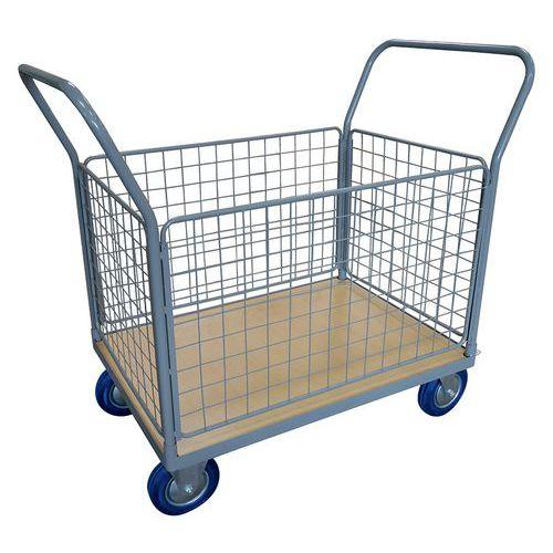 CHARIOT PLATEAUX 700X1000MM 4 COTÉS GRILLAGÉS - 250 KG - STOCKMAN
