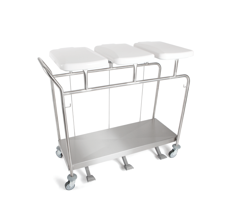 Chariot porte-sacs Manutri - inox 18/10 - L.1 085 x P.510 x H.965 mm - SCLESSIN_0