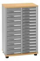 COMPTOIR 2 COLONNES SILVER-BOIS STRATIS 30 TIROIRS 55MM