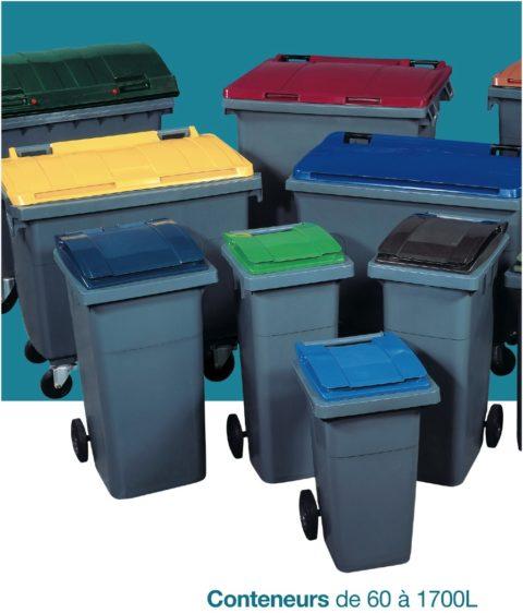 Conteneur 2 et 4 roues - Gamme de 80 à 1000 litres - Couvercles pour collecte sélective et systèmes de préhension_0