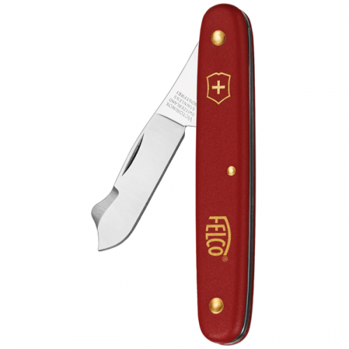 Couteau greffoir tous usages Victorinox F3.90-40 Felco - Lame en acier inoxydable, Manche en nylon rouge_0