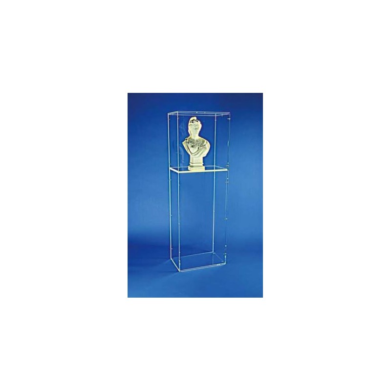 Vitrine colonne en plexiglas pour buste de Marianne Doriot - Hauteur totale 137 cm_0