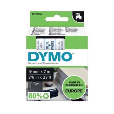DYMO Ruban titreuse  D1 - écriture Noir / fond Bleu - 9 mm x 7 m - Modèle S0720710_0