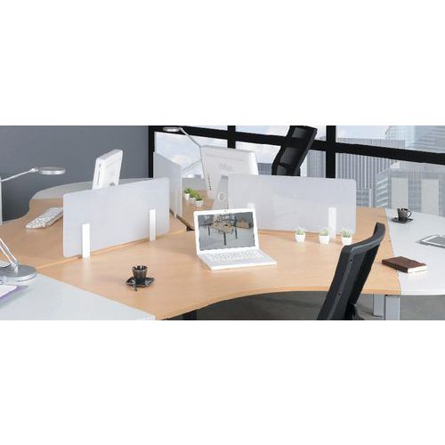 ECRAN SÉPARATION BUREAU LARGEUR 50CM H.35CM TRANSLUCIDE BLC - SIMMOB