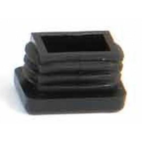 EMBOUT PLASTIC NOIR ENTRANT-RECTANGULAIRE 20 X 50 AVL