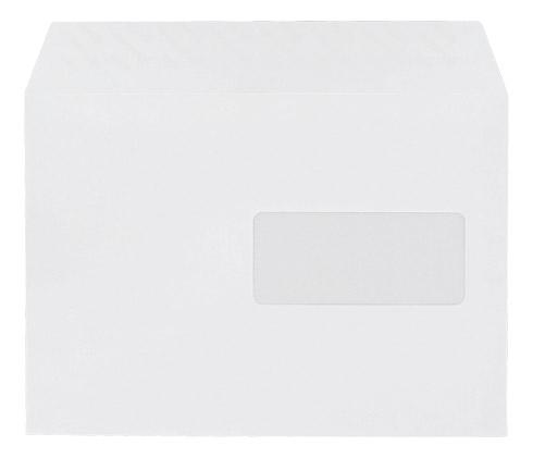 ENVELOPPE 162 X 229 MM BRUNEAU 80 G AVEC FENÊTRE 45 X 100 MM BLANCHE - BOÎTE DE 500