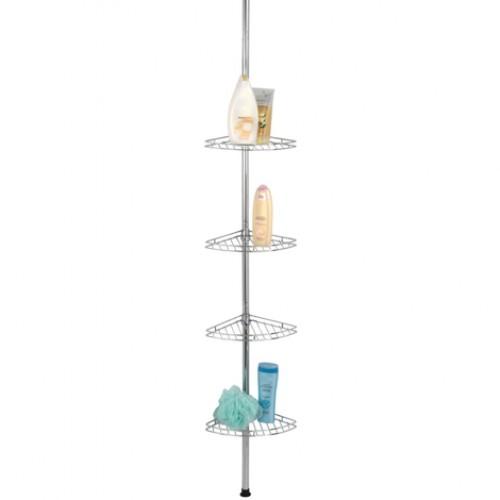 ÉTAGÈRE DE DOUCHE TÉLESCOPIQUE POUR ANGLE - PREA - 4 PANIERS WENKO
