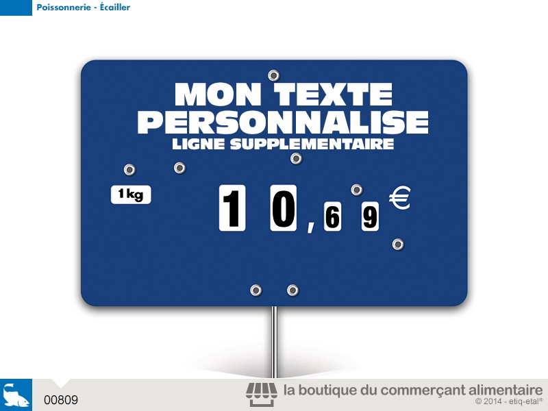 ETIQUETTE TRAD'ETIQ CONTACT N°3  BLEU À  TEXTE À  ROUES ET  À  PIQUE