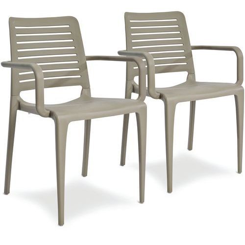 FAUTEUIL JARDIN EMPILABLE TAUPE PARK EN LOT - EZPELETA
