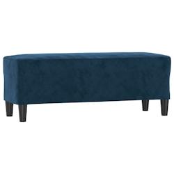 Helloshop26 - Banc banquette 100 x 35 x 41 cm velours bleu 02_0010543 - 3000580447766_0