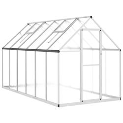 Helloshop26 - Serre tente abri plante fleur légumes avec cadre de base argenté 334 x 169 x 195 cm aluminium Argent 02_0044523 - 3000220193954_0