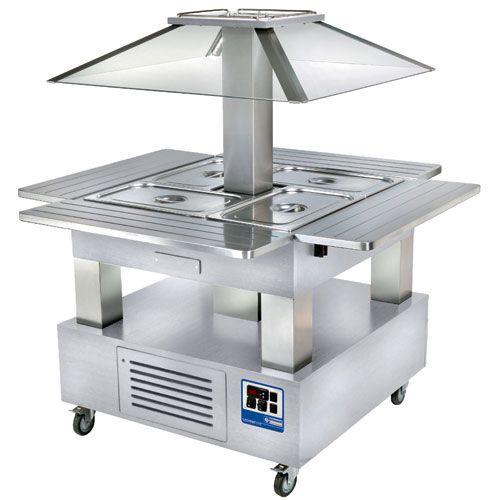 Ilot buffet réfrigéré - Salad bar 4x GN1/1-150 - Température +2° à +10°_0