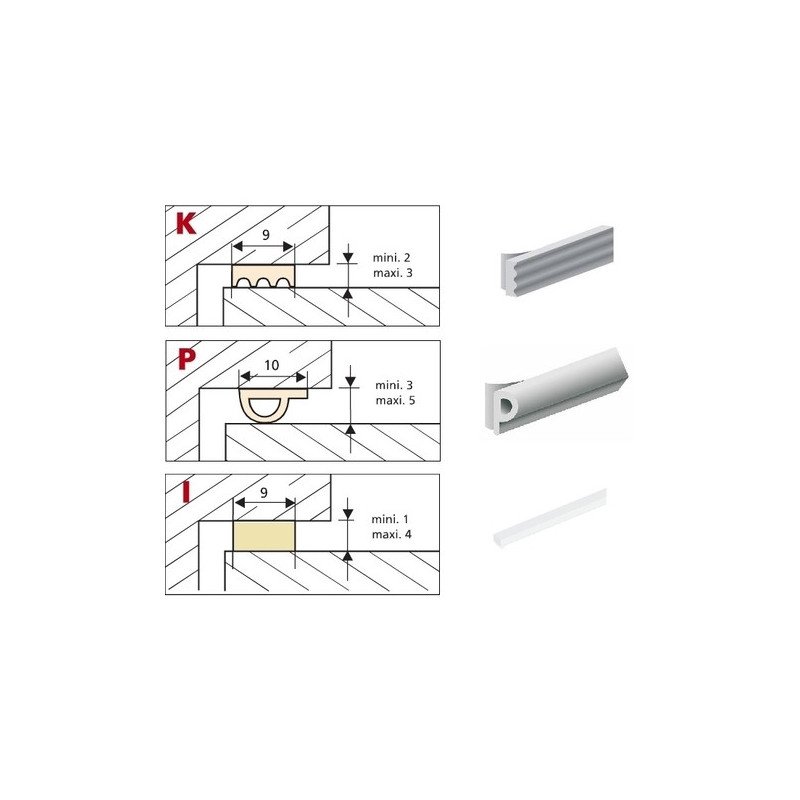 JOINT DE CALFEUTRAGE PROFIL I BLANC 7,5M - ELLEN - 1000031