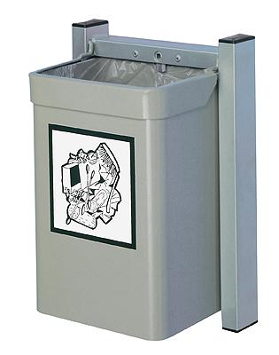 POUBELLE CITY MURALE 15 L - JAUNE - MANUTAN COLLECTIVITÉS