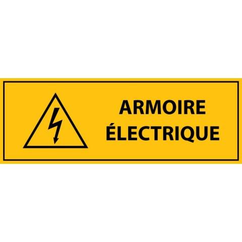LOT DE 2 - PANNEAU DANGER - ARMOIRE ÉLECTRIQUE - VINYLE SOUPLE AUTOCOLLANT 297 X 148 MM