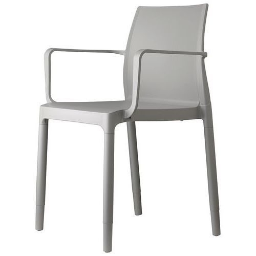LOT DE 4 FAUTEUILS CHLOÉ TREND - GRIS CLAIR - S-CAB