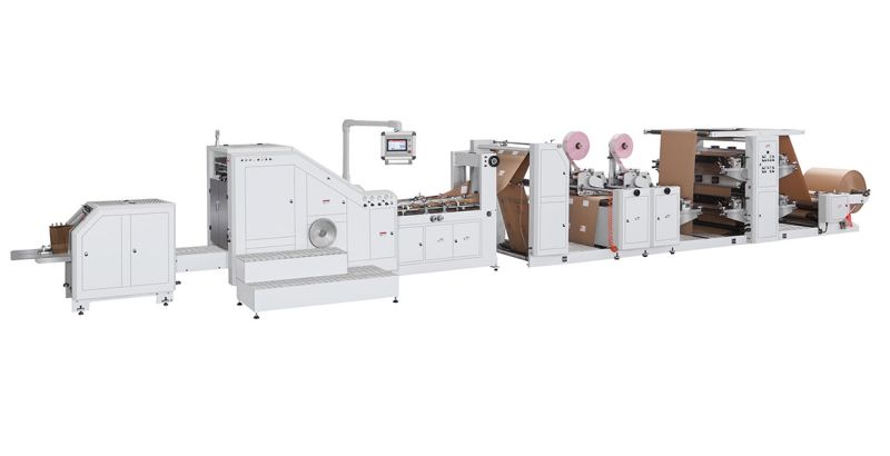 Lsb-330ld+lst-41100 sac en papier entièrement automatique de poignée de poinçonnage de pièce rapportée d'impression de flexo faisant la machine_0