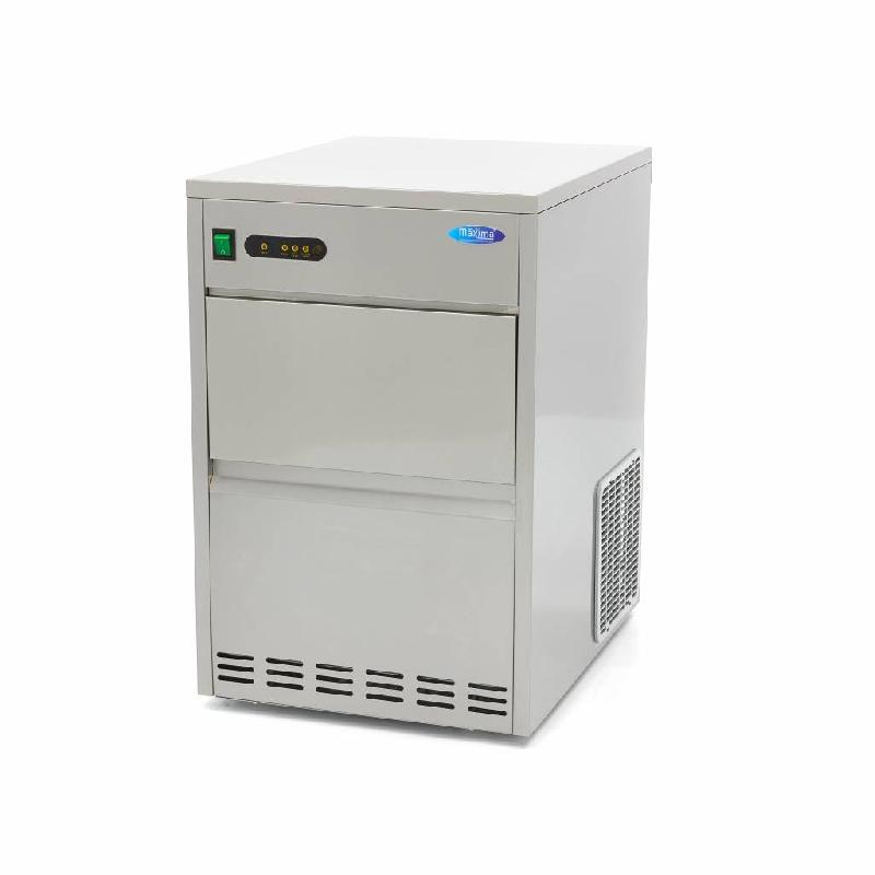 Machine à glaçons Maxima 09300129 - 45 kg/j, glaçons creux, refroidissement par air, acier inoxydable_0