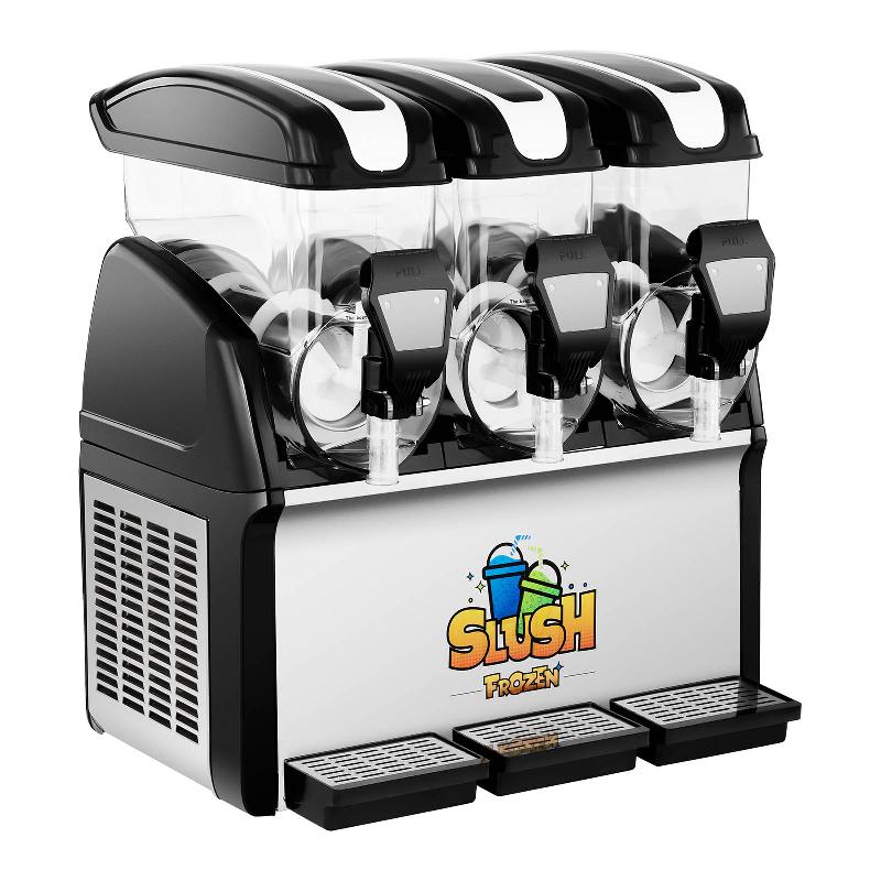 Machine à granitas professionnelle - 3 x 15 litres - Moteur 900 W - Référence 14_0002307_0