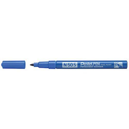 MARQUEUR PERMANENT N50S POINTE OGIVE FINE BLEU - PENTEL