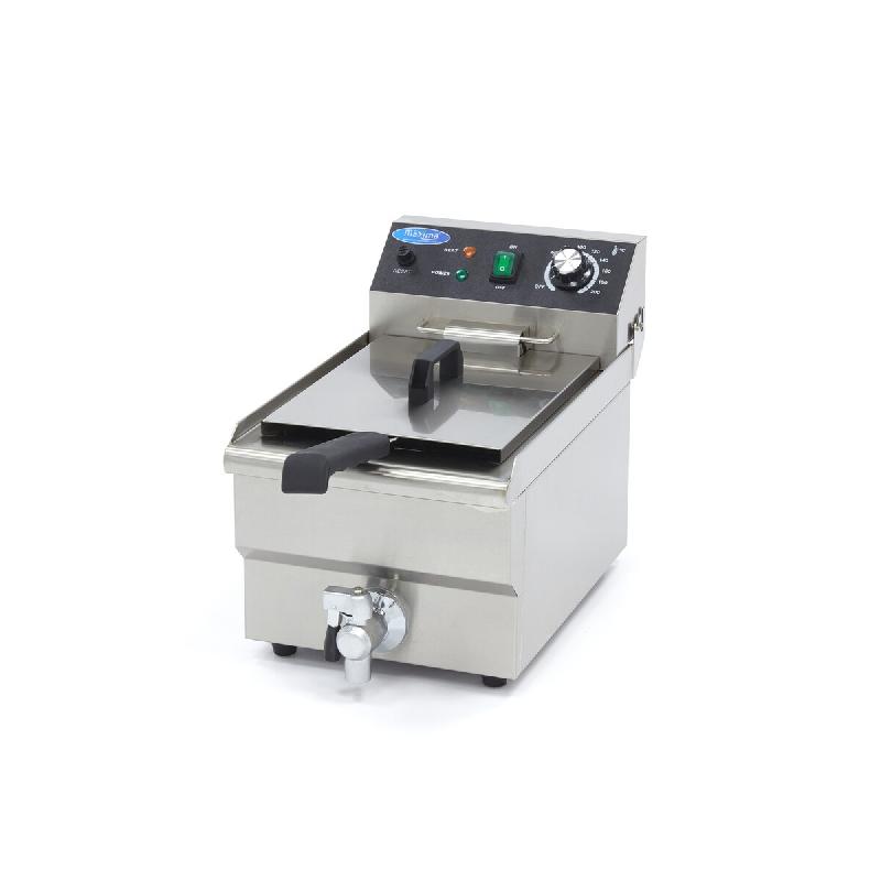 Maxima Friteuse - 10 L - 1 panier - avec robinet de vidange – 28 × 50 × 35 cm – 3000 W - AKS-09365228_0