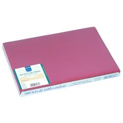 METRO Professional - 500 sets de table jetable en papier satiné gaufré - Format 30X40 cm - Couleur bordeaux - rouge 314118MI_0