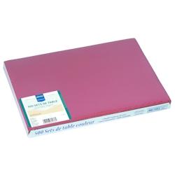 METRO Professional - 3000 sets de table jetable en papier satiné gaufré - Format 30X40 cm - couleur bordeaux - 6 paquets de 500 - rouge 314118MI_0